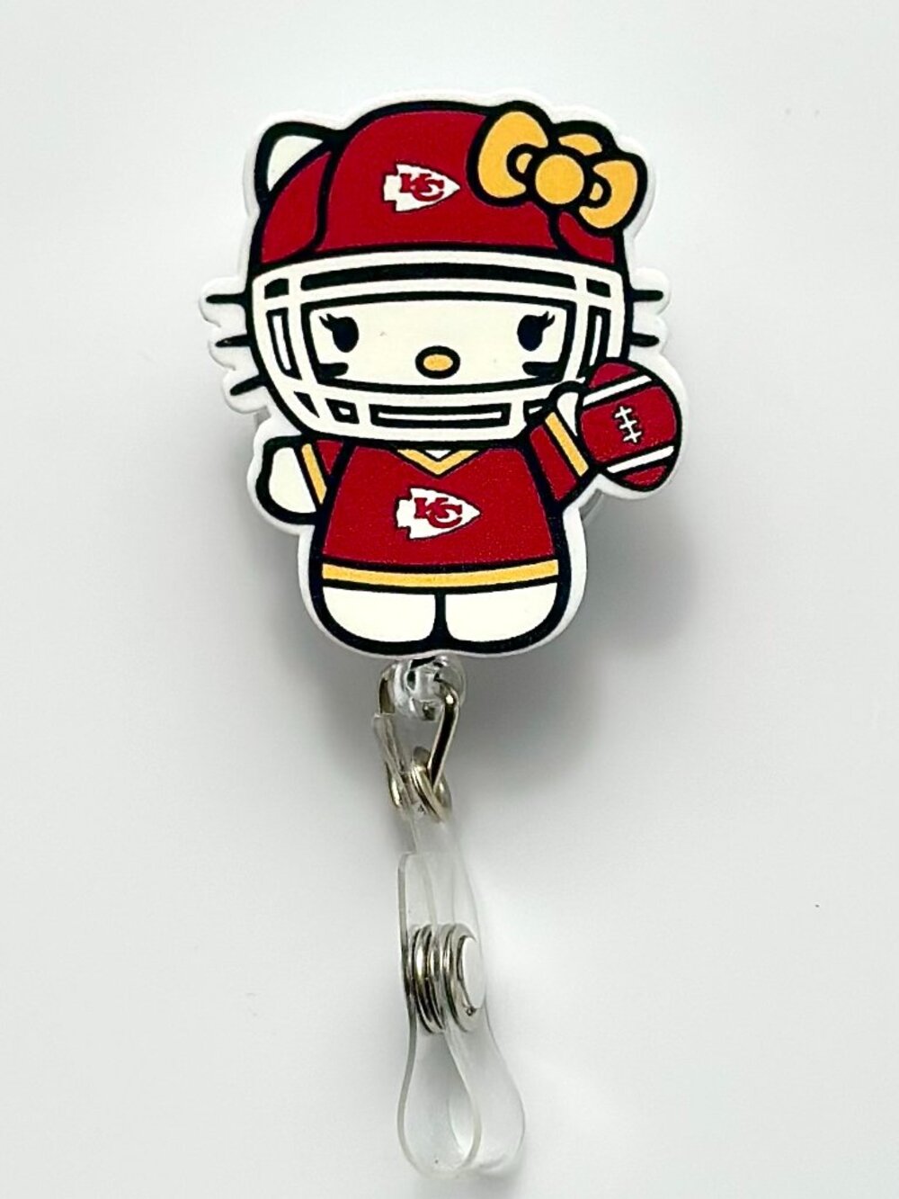 Hello Kitty Kansas City Chiefs Fan Badge Reel